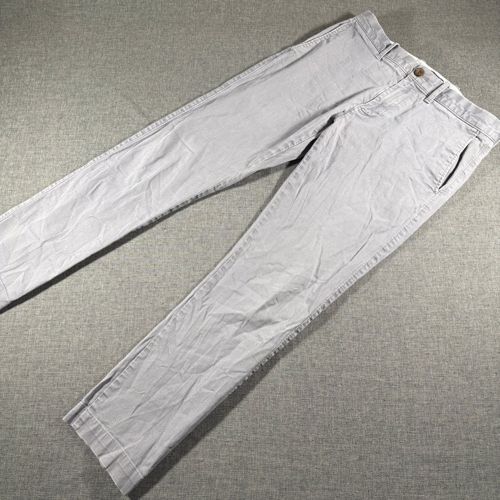 J.Crew Flex Slim Chino Pants Mens 29x32 (Fits 29x27) Grey Stretch Cotton